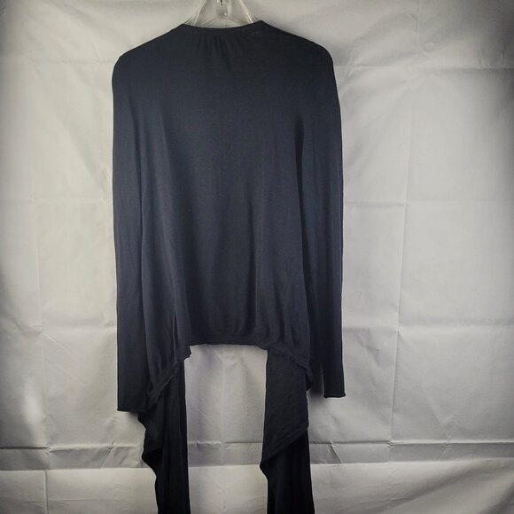 Anthropologie Moth Cafe Waterfall Open Front Longline Cardigan Sweater Size L - Picture 3 of 4